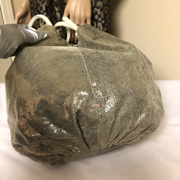 KOOBA Cassandra Draw Top String Metallic XL Bucket - Picture 5 of 8